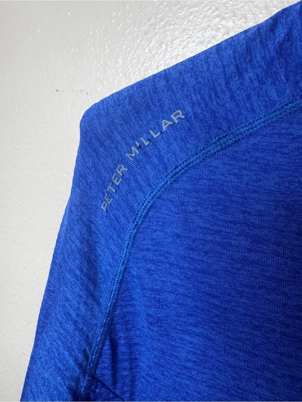 Peter Millar Sweater Mens Large Blue  1/4 Zip Pullover Performance Golf Athletic